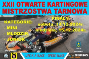 Plakat Otwartych Kartingowych Mistrzostw Tarnowa